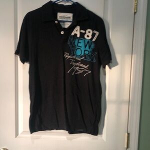 Aeropostale black polo shirt